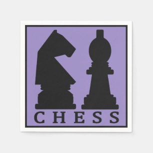 serviettes en papier couleur CHESS personnalisées