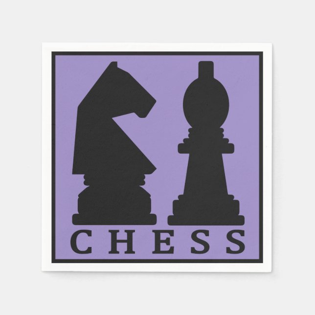 serviettes en papier couleur CHESS personnalisées (Devant)