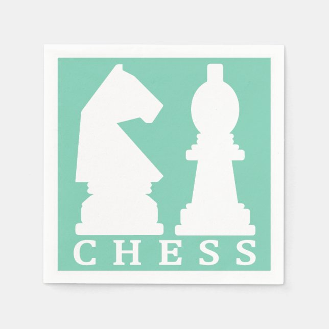 serviettes en papier couleur CHESS personnalisées (Devant)