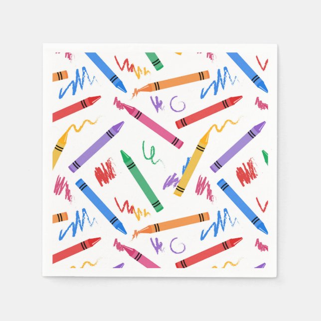 Serviettes en papier crayon, Fournitures pour fête (Devant)