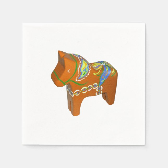 Serviettes en papier Dala Horse (Devant)