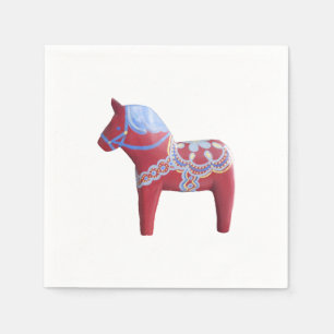 Serviettes en papier Dala Horse