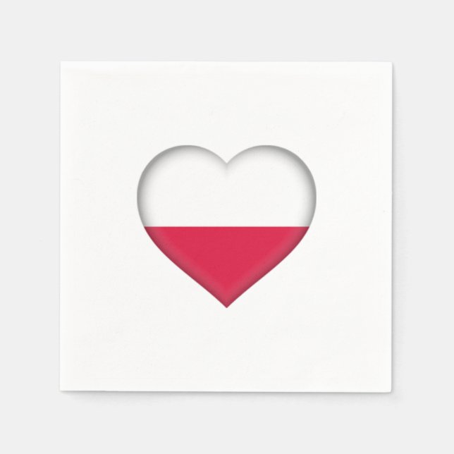 serviettes en papier d'amour polonais (Devant)