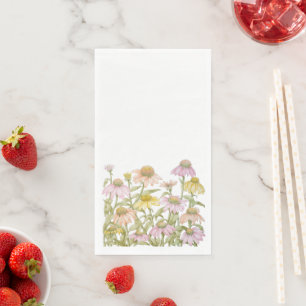 Serviettes en papier d'art botanique à l'aquarelle