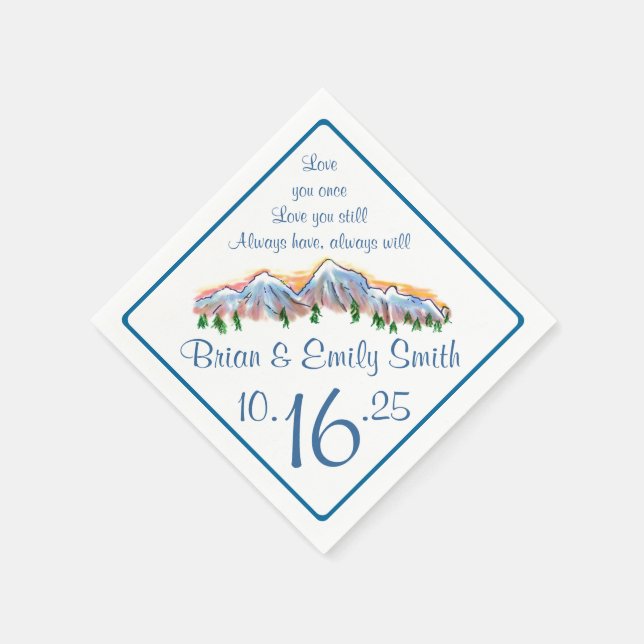 Serviettes en papier d'art personnalisables haut d (Coin)