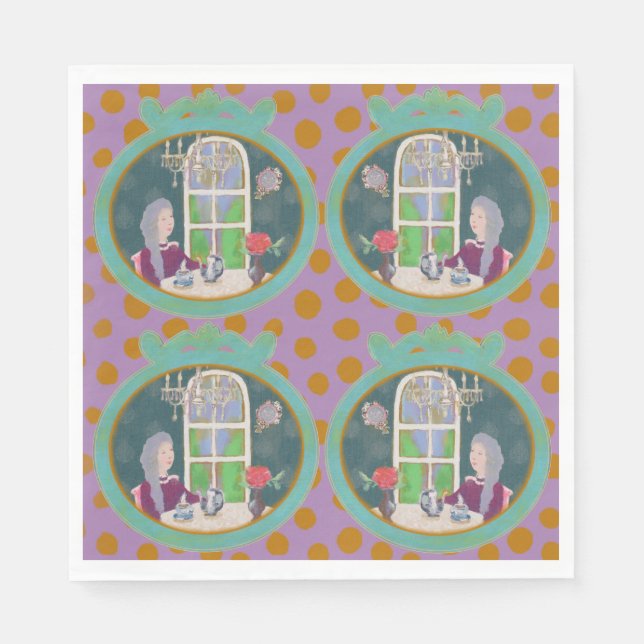 Serviettes en papier d'art vintage  (Devant)