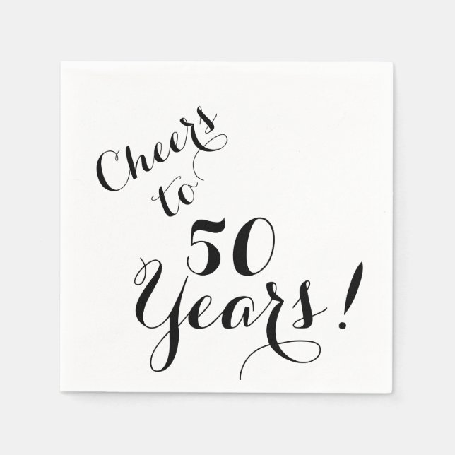 Serviettes en papier de 50 ans (Devant)