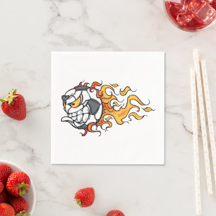 Serviettes en papier de balle de soccer flamboyant