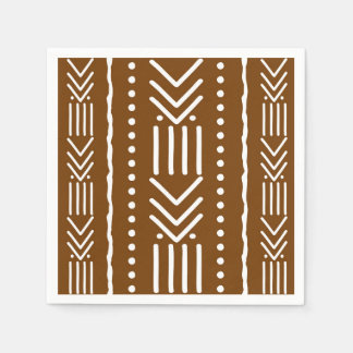 Serviettes en papier de conception de bogolan afri