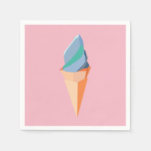 serviettes en papier de crème glacée origami