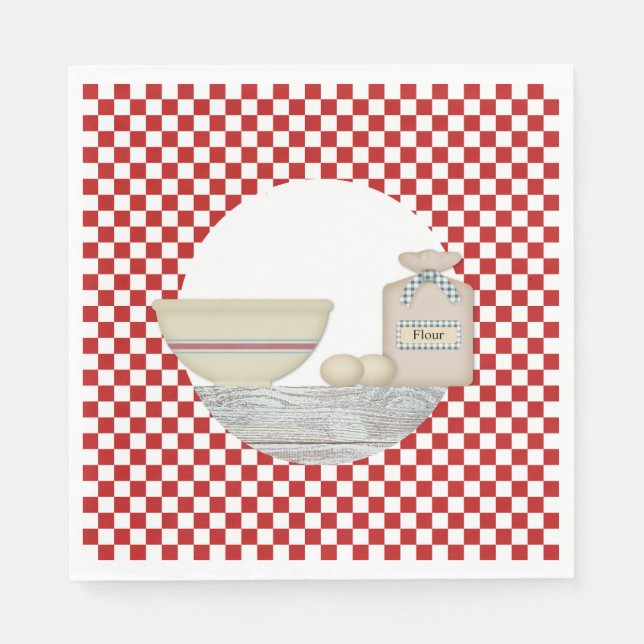 Serviettes en papier de cuisine vintage (Devant)