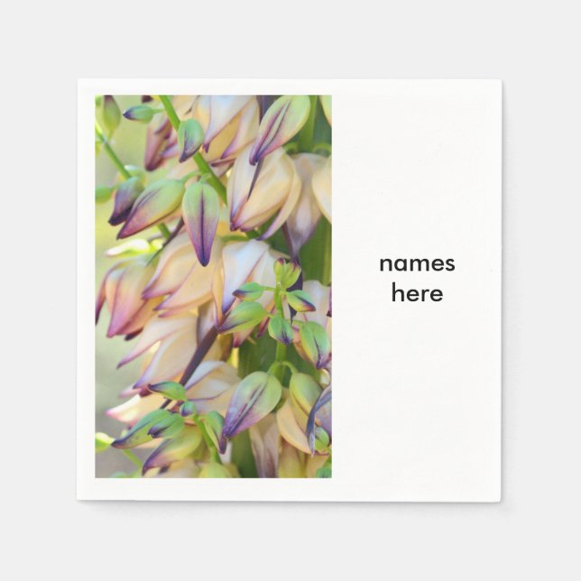 serviettes en papier de fleurs yucca (Devant)