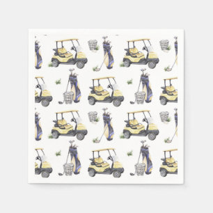 Serviettes en papier de golf, Fournitures pour fêt