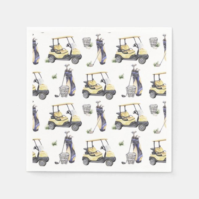 Serviettes en papier de golf, Fournitures pour fêt (Devant)