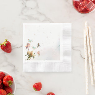 Serviettes en papier de jardin laiteux