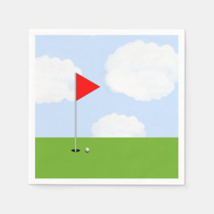 serviettes en papier de la partie de golf