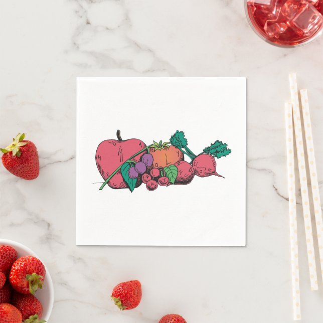 Serviettes en papier de légumes frais (Créateur téléchargé)