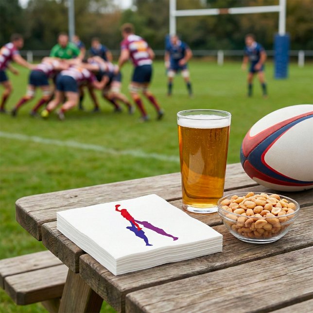 Serviettes en papier de mêlée de rugby (Créateur téléchargé)