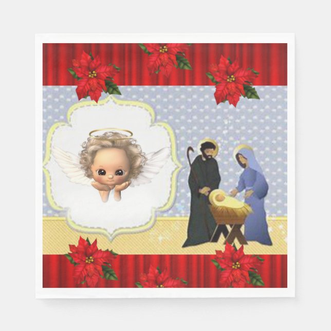 Serviettes en papier de Noël, Jésus-Christ (Devant)