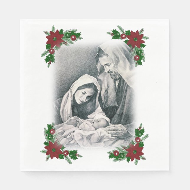 Serviettes en papier de Noël, Jésus-Christ (Devant)