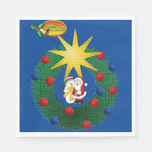Serviettes en papier de Noël, Joyeux Noël