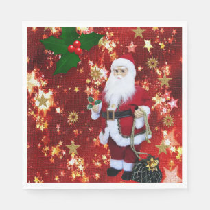 Serviettes en papier de Noël, Joyeux Noël, Père No