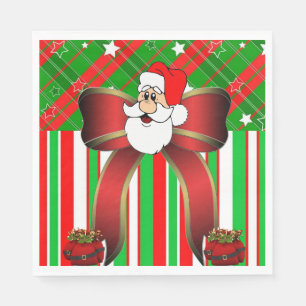 Serviettes en papier de Noël, Joyeux Noël Père Noë