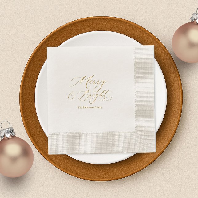 Serviettes en papier de Noël Merry & Bright (Créateur téléchargé)