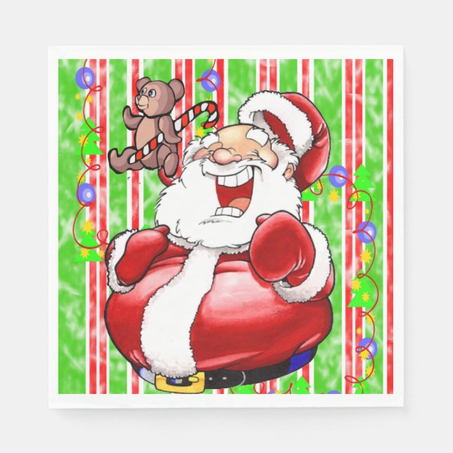 serviettes en papier de Noël, ours en peluche (Devant)