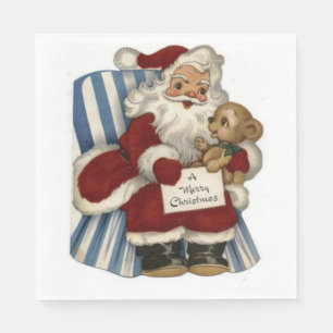 Serviettes en papier de Noël, Père Noël