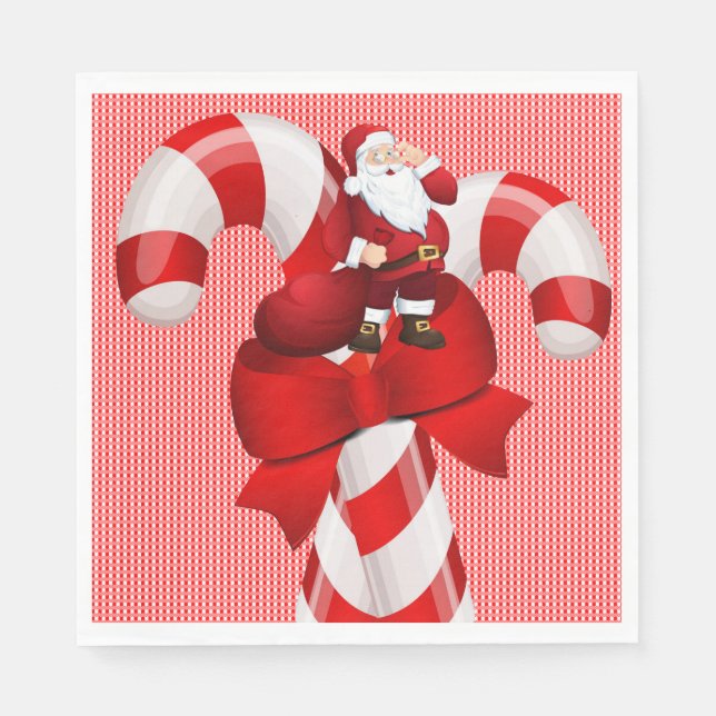 Serviettes en papier de Noël, Père Noël (Devant)