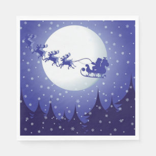 Serviettes en papier de Noël, Père Noël