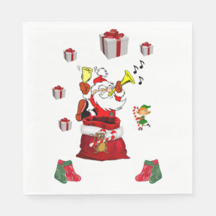 Serviettes en papier de Noël, Père Noël