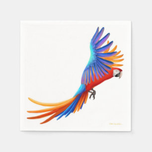 Serviettes en papier de perroquet de Macaw