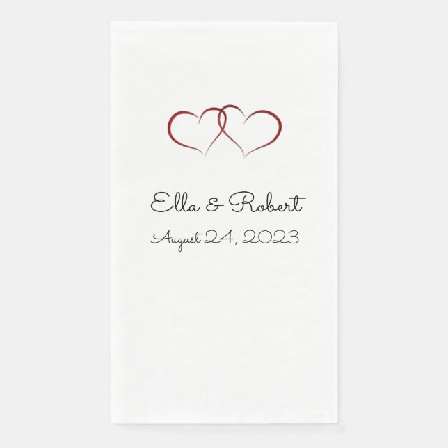 Serviettes en papier de réception de mariage (Devant)