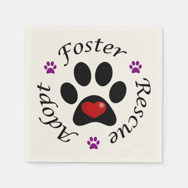 Serviettes en papier de source animale (Devant)