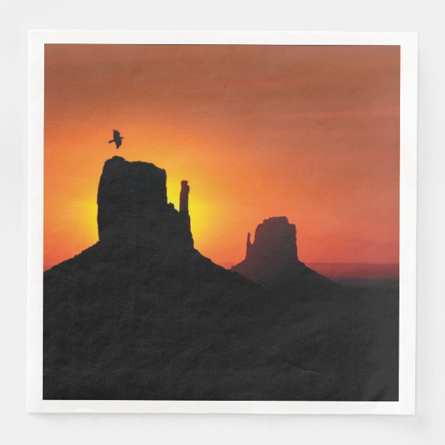 Serviettes en papier de style Buttes du désert du  (Devant)