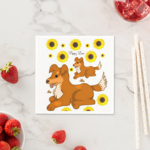 Serviettes en papier de tournesol