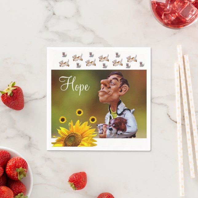 Serviettes en papier de tournesol vétérinaire (En situation)