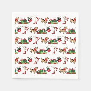 Serviettes en papier de vacances Sassy Dog, Cockta