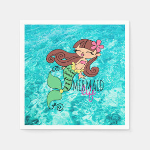 Serviettes en papier de vie Mermaid