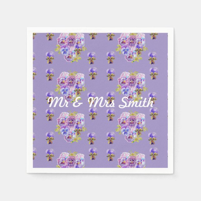 Serviettes en papier décoratives coquelicot orange (Devant)