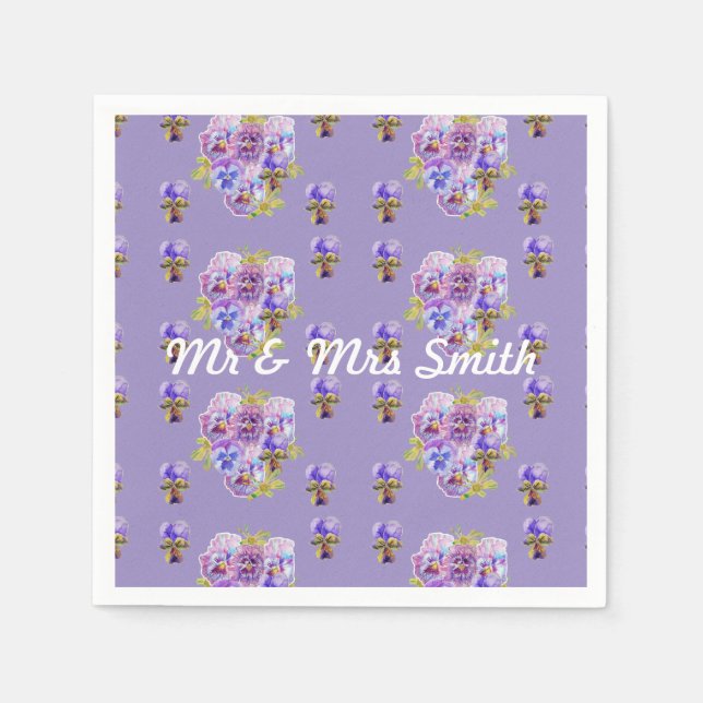 Serviettes en papier décoratives Poppy Shabby Oran (Devant)