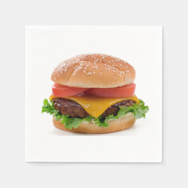 Serviettes en papier design "Deluxe Hamburger" (Devant)