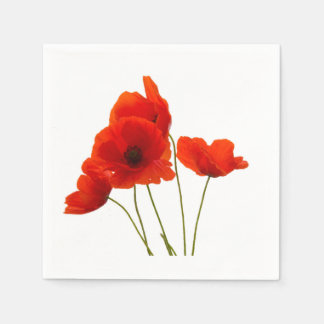 Serviettes en papier design "Poppies"