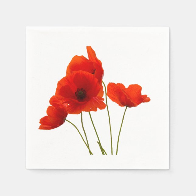 Serviettes en papier design "Poppies" (Devant)