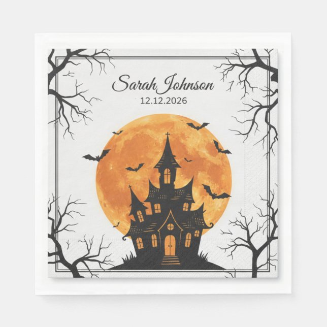 serviettes en papier d'Halloween effrayantes, vais (Devant)