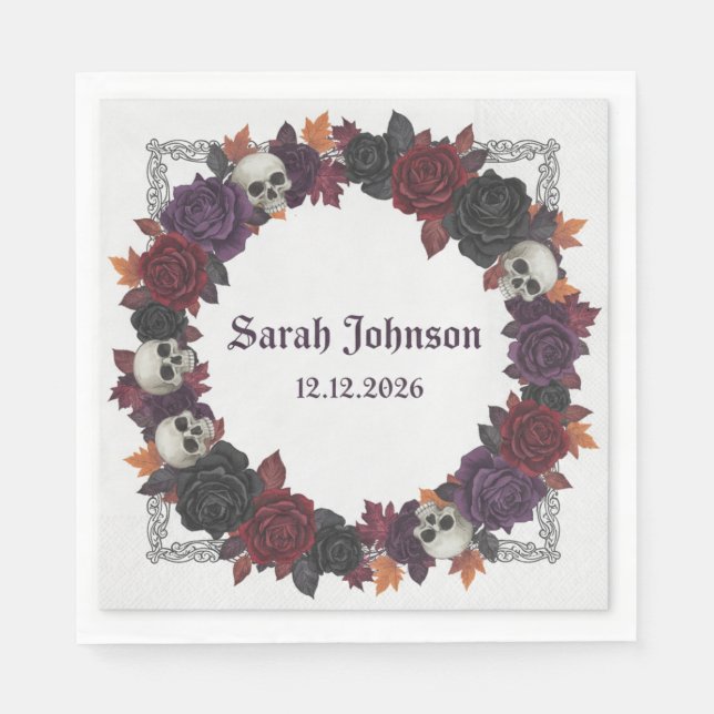 serviettes en papier d'Halloween effrayantes, vais (Devant)