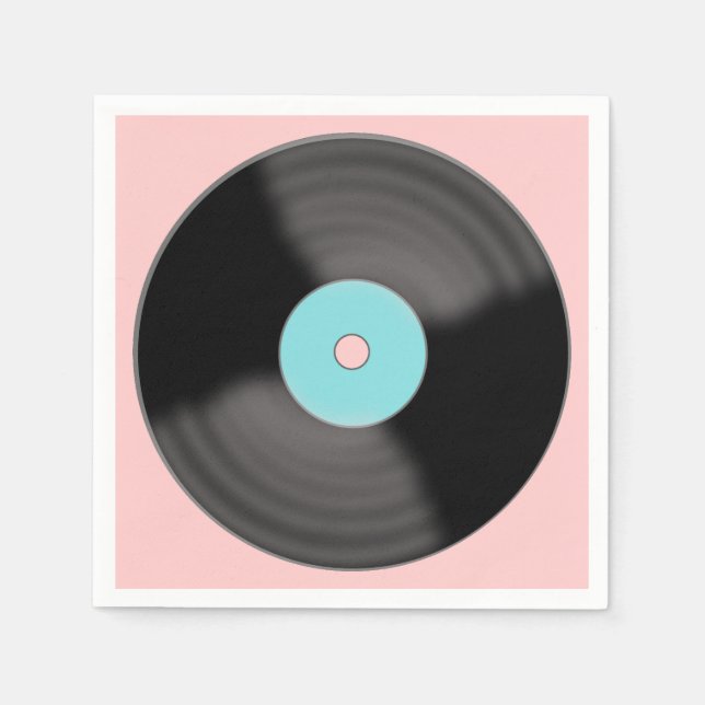 Serviettes en papier disque vinyle classique (Devant)