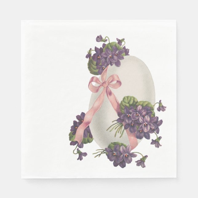 serviettes en papier d'OEuf de Pâques vintages (Devant)